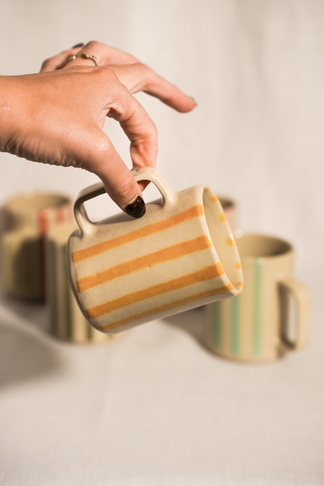 Tasse Norma rayée — photo 5