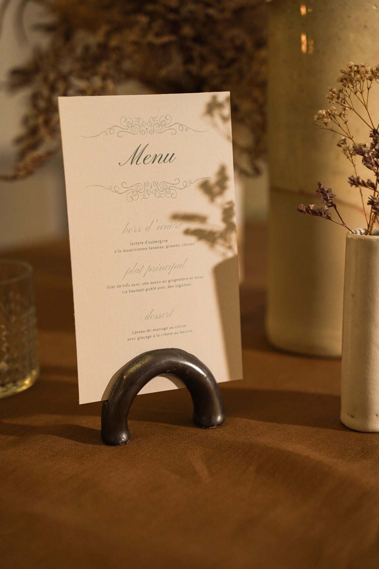 Porte Menu Cena